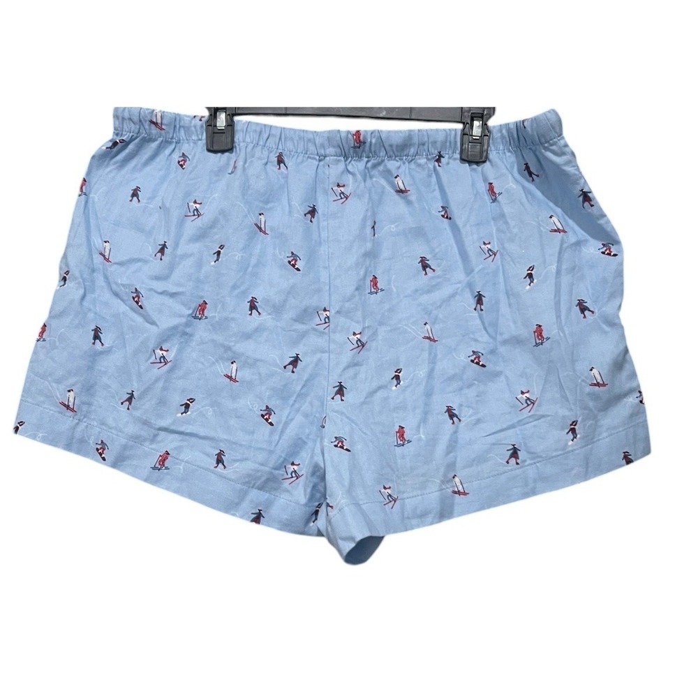 Women's Auden Blue Skiing Winter‎ Sports Flannel Pajama Shorts Size XL NWT - Picture 5 of 5